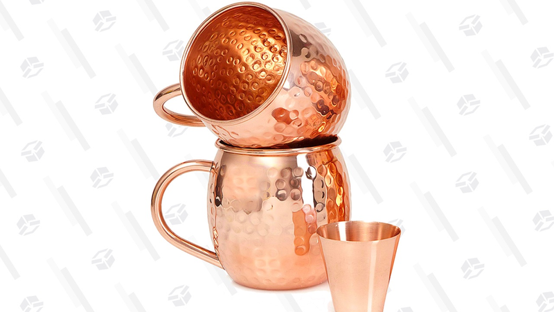 Set of 2 Moscow Mule Copper Mugs with Shot Glass | $15 | Amazon | Promo code 7OAHZLPU